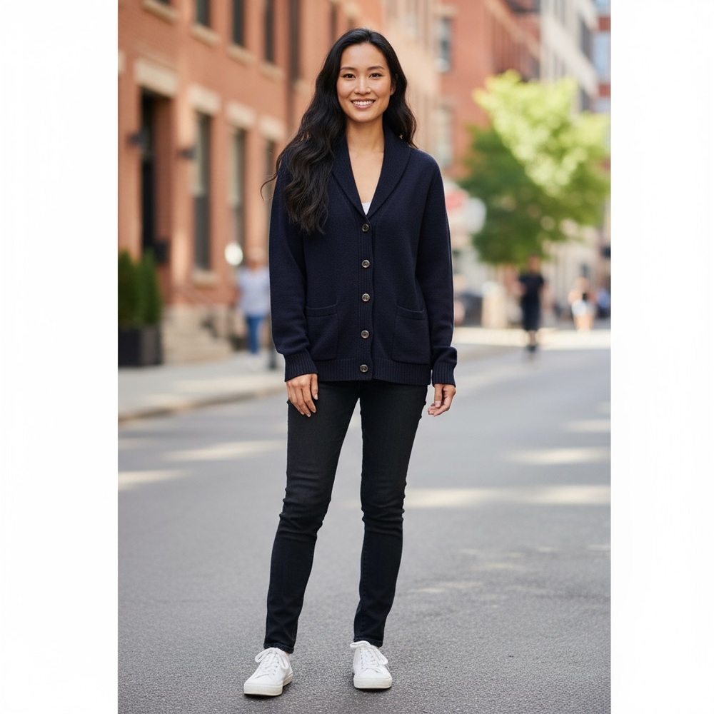 Lauren Ralph Lauren black size L  Shawl Collar Cardigan